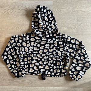 Croppped Sherpa Hoodie